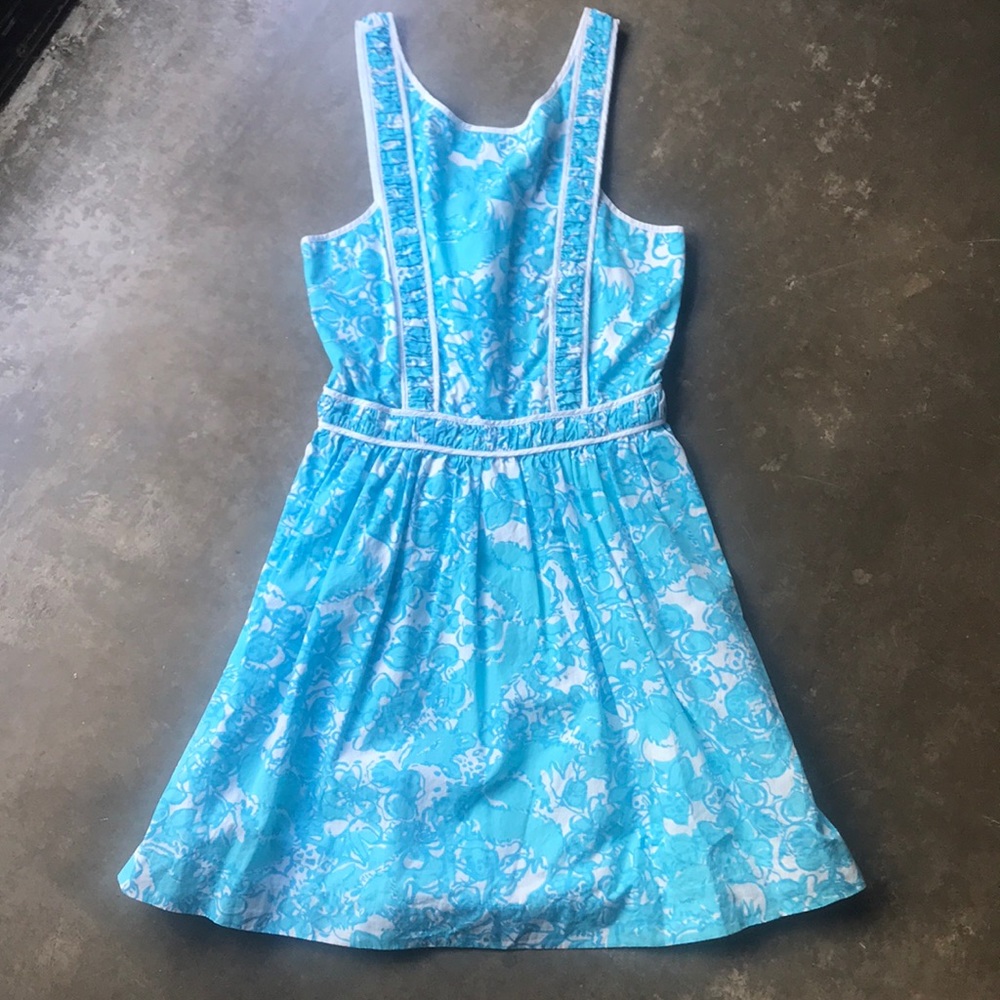 Lilly Pulitzer blue floral dress